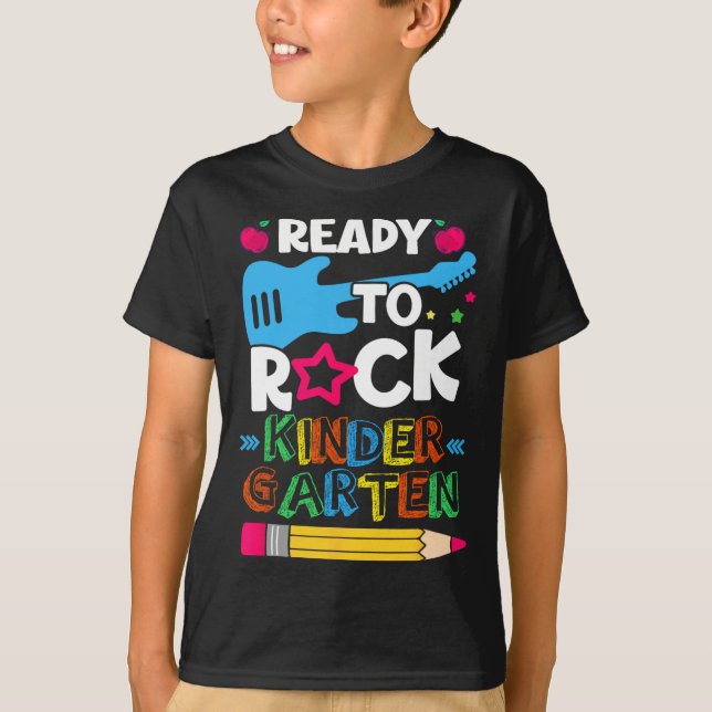 T-shirt Jour De La Maternelle Prêt À Rock Maternelle (Devant)