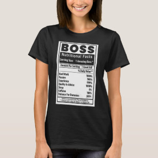 T-shirt Jour de la mère drôle Faits nutritionnels Employé
