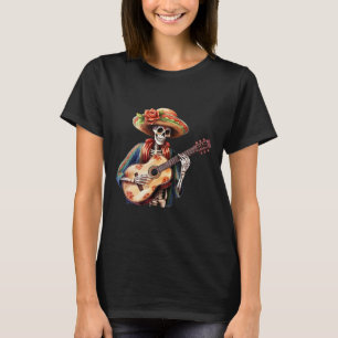 T-shirt Jour De La Morte Lady Crâne Sucre Dia De Los Muert