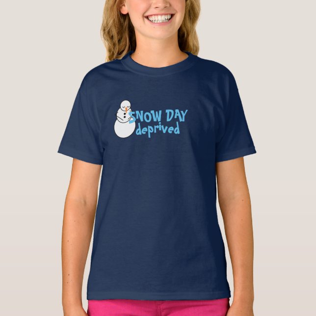 T-shirt Jour de la neige - Étudiant privé Hiver drôle (Devant)