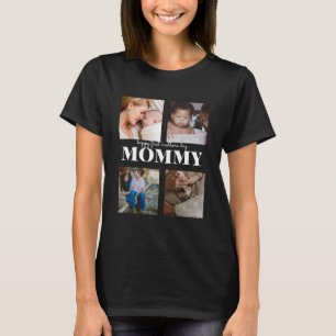 T-shirt Jour de la première mère mignonne photo collage T-
