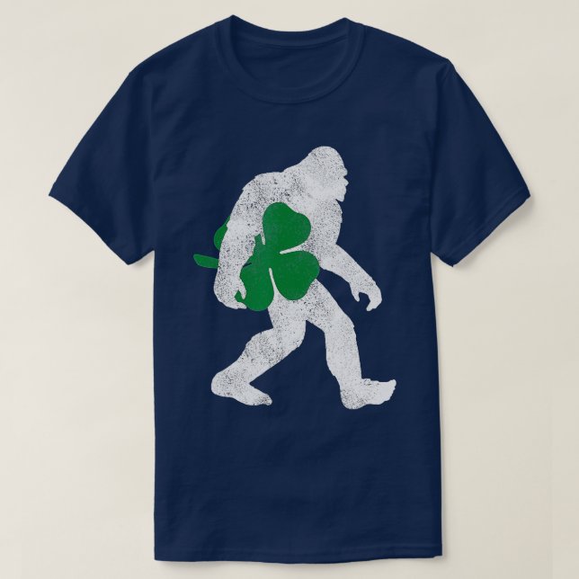 T-shirt Jour de la Saint Patrick Bigfoot - Clover Leaf Iri (Design devant)
