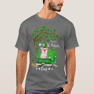 T-shirt Jour de la Saint Patrick Camion Cochon Famille Sha