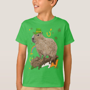 T-shirt Jour de la Saint Patrick Capybara irlandais