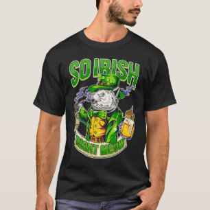 T-shirt Jour de la Saint Patrick Cat I So Irish Right Meow