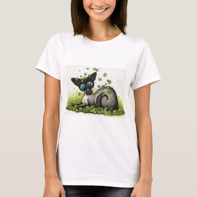 T-shirt Jour de la Saint Patrick chanceux de shamrock de (Devant)