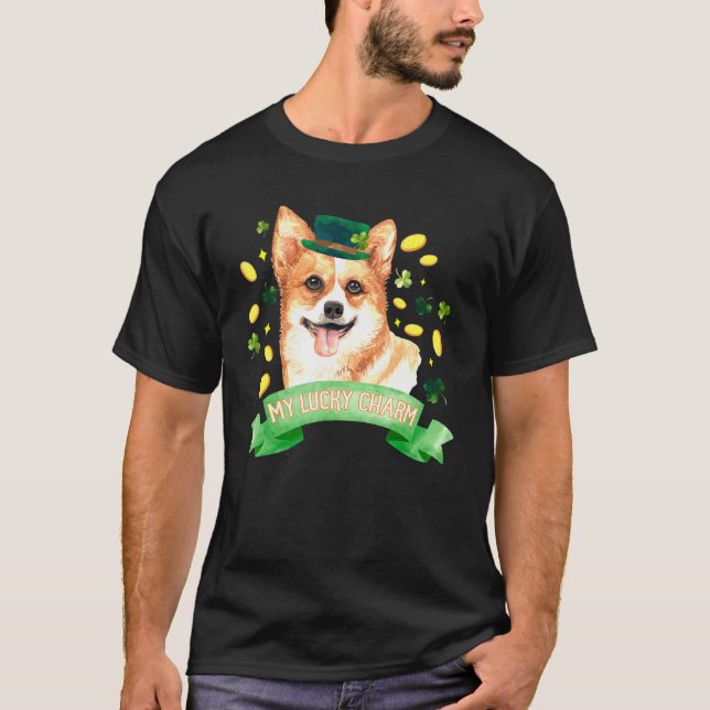 T-shirt Jour de la Saint Patrick Corgi (Devant)