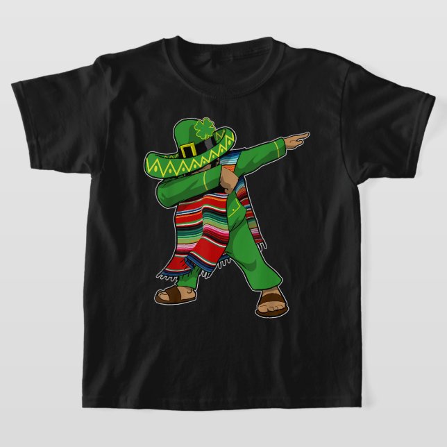 T-shirt Jour de la Saint Patrick - Dabbing irlandais mexic (Poser)