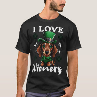 T-shirt Jour de la Saint Patrick Dachshund Wiener Chien Dr