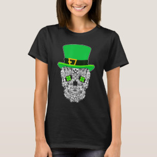T-shirt Jour de la Saint Patrick de chien du crâne du Labr
