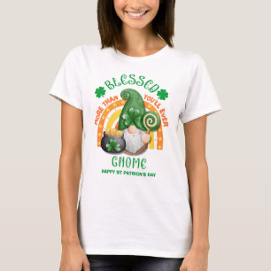 T-shirt Jour de la Saint Patrick Green Irish Gnome BLESSEE