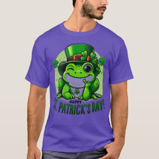 T-shirt Jour de la Saint Patrick Grenouille Face Saint Pat