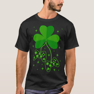 T-shirt Jour de la Saint Patrick Irish Gamer Shamrock Vide