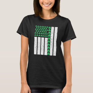 T-shirt Jour de la Saint Patrick irlandais American Flag S