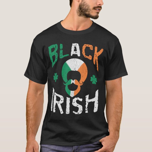 T-shirt Jour de la Saint Patrick irlandais noir de (Devant)