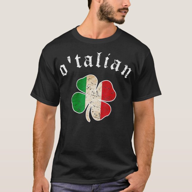 T-shirt Jour de la Saint Patrick irlandais otalian Italie  (Devant)
