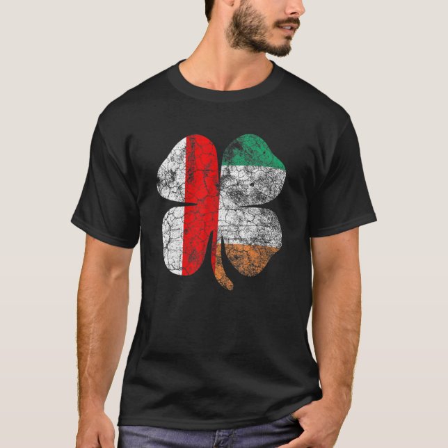 T-shirt Jour de la Saint Patrick Irlande Drapeau polonais  (Devant)