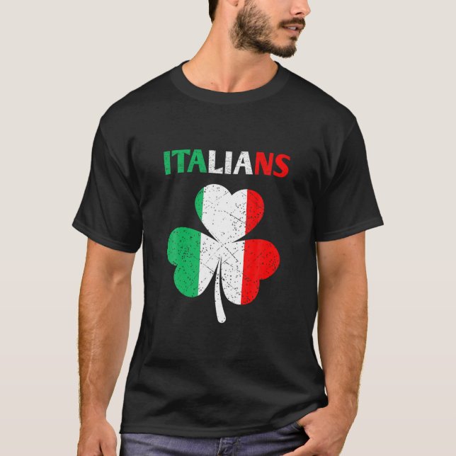 T-shirt Jour de la Saint Patrick Italien Drôle St Patrick  (Devant)