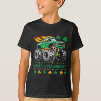 T-shirt Jour de la Saint Patrick Lucky Vibes Monster Truck