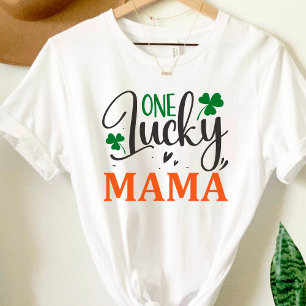 T-shirt Jour de la Saint Patrick Mama très chanceu