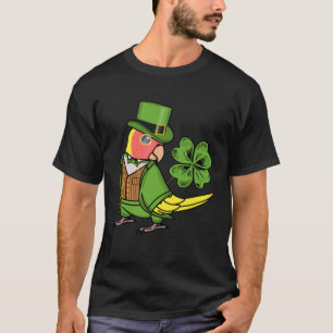T-shirt Jour de la Saint Patrick Parrot I Peach face Jaune