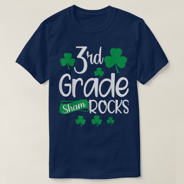 T-shirt Jour de la Saint Patrick Pour Enseignant De 3E Ann (Design devant)