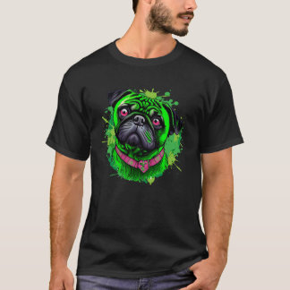 T-shirt Jour de la Saint-Patrick Pug mignon