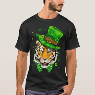 T-shirt Jour de la Saint Patrick Tiger Shamrock Tiger Love