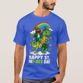 T-shirt Jour de la Saint Patrick Trex Dino Leprechaun T Re