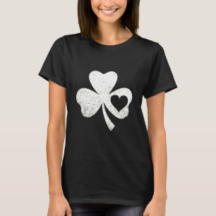 T-shirt Jour de la Saint-Patrick vert Shamrock du cœur de