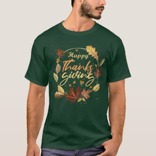 T-shirt Jour de l'Action de grâce Automne automne mignon e