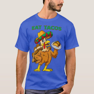 T-shirt Jour de l'Action de grâce La Turquie Mange Tacos M