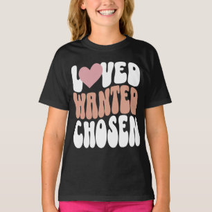 T-shirt Jour de l'adoption "Recherché aimé choisi" Retro K