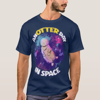 T-shirt Jour de l'Anotter dans l'espace Otter Astronaut Pu