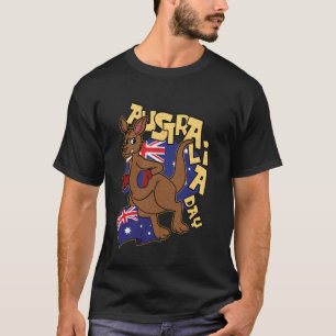 T-shirt Jour de l'Australie Kangourou Drôle Australien Aus