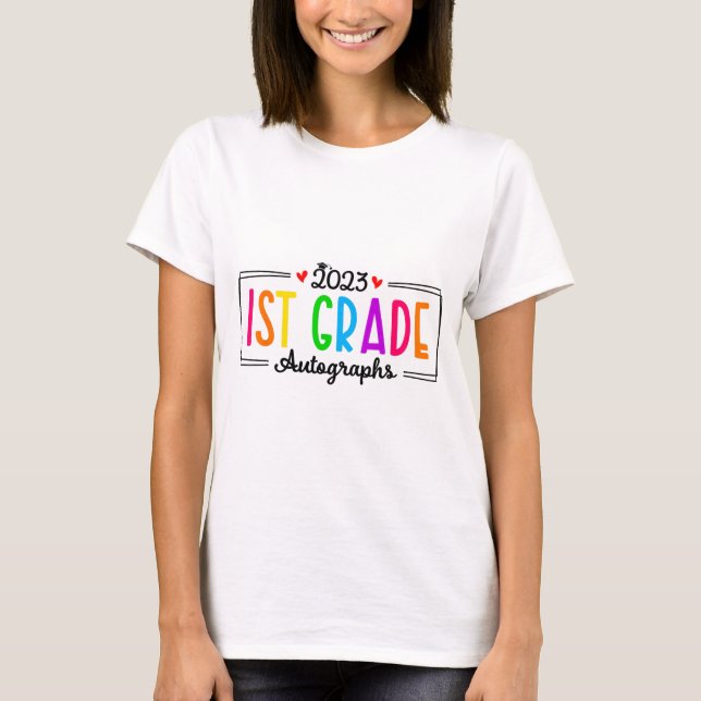 T-shirt Jour De L'École 2023 Autographe 1ère Année (Devant)