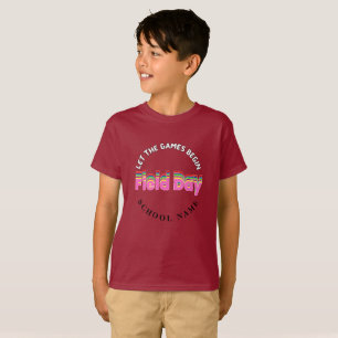 T-shirt Jour de l'école couleur rouge Équipe Cheer Squad