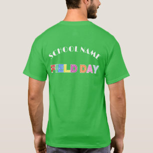 T-shirt Jour de l'école couleur verte Team Chee stand Squa