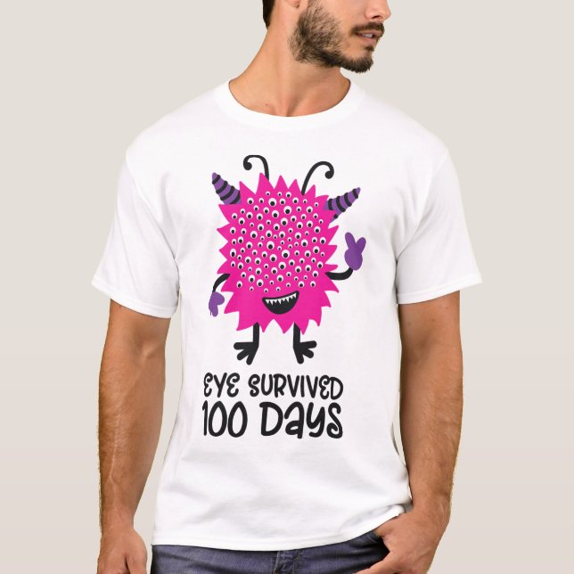 T-shirt Jour De L'École Monstre Filles Enfants Oeil Survéc (Devant)