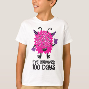 T-shirt Jour De L'École Monstre Filles Enfants Oeil Survéc