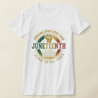 T-shirt Jour de l'Émancipation du 11 juin Liberté noire-am