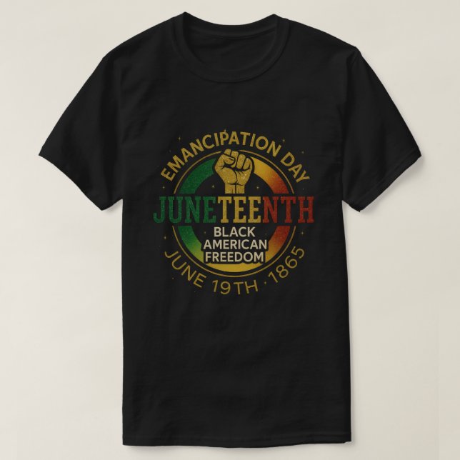 T-shirt Jour de l'émancipation Juneteenth Liberté des Noir (Design devant)