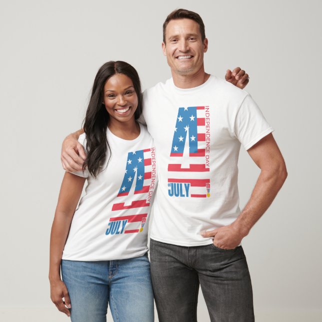 T-shirt Jour de l'Indépendance 4 juillet (Unisexe)