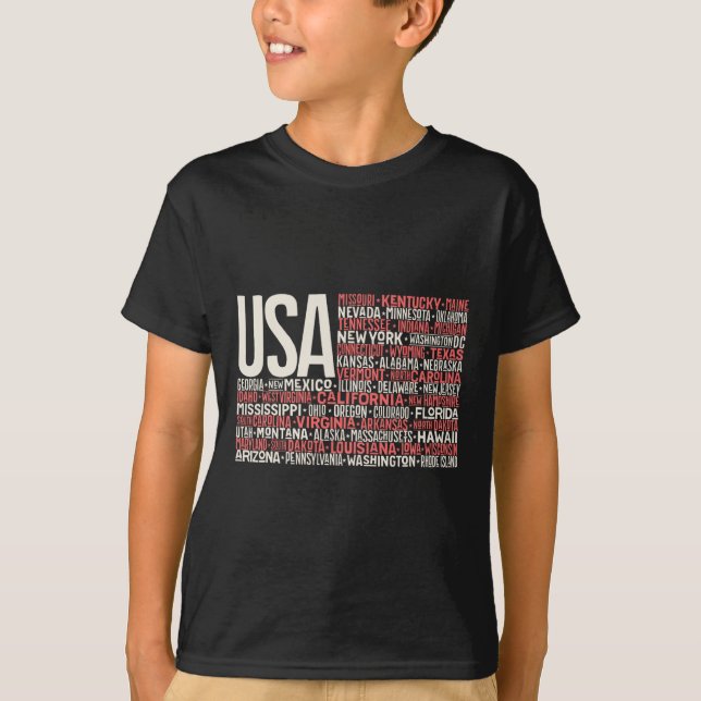 T-shirt Jour de l'Indépendance 4 juillet Usa Drapeau Améri (Devant)