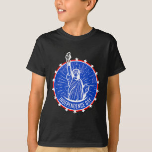 T-shirt jour de l'indépendance américain style vintage
