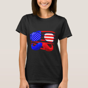 T-shirt jour de l'indépendance américaine année drapeau am