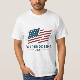 T-shirt Jour de l'indépendance du drapeau américain vintag