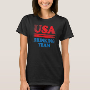 T-shirt Jour de l'Indépendance Vêtements Usa Boire Équipe 