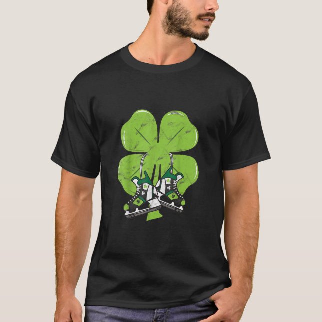 T-shirt Jour de l'Saint Patrick de hockey sur glace Love G (Devant)