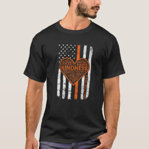 T-shirt Jour de l'unité du drapeau américain Orange Kids A